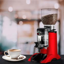 Koffiemolen - 2kg bonenreservoir - 77dB - Met dispenser - rood