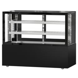 Vetrina refrigerata da banco MADRID - per esposizione carne - 525l - 1500mm - Doppio vetro - con 2 ripiani - porte posteriori scorrevoli; LED interni - Nero opaco