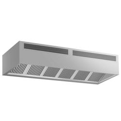 Cappa professionale a reintegro d'aria - Cappa cubica - 3000mm - senza motore - con filtri a labirinto