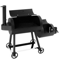 Mini Rookoven - Handmatig - met 1 rooster - 450x165mm - op wielstel - Zwart