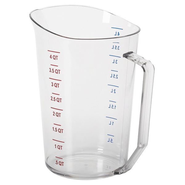 CAMBRO | CAMWEAR® - Måttkopp i polykarbonat med mätskala - 4 liter - Klar