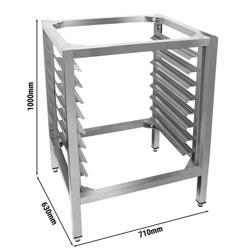Commercial Combi Oven Stand for KB511 & KB1011 – Stainless steel - 710×630×1000 mm - 8× GN 1/1 tray holder incl. - Fixed feet