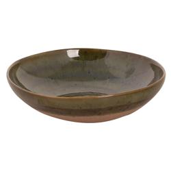 (6 pcs) WISTERIA | Deep Plate - Stoneware - Ø220mm - Green/Beige