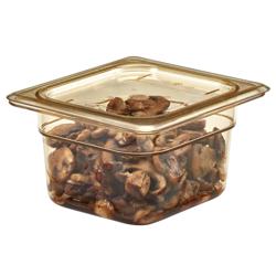 (6 st) CAMBRO | H-PAN™ Värmebeständiga GN platta lock 1/6 - bärnsten