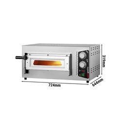 Forno elettrico per pizza - 724x644mm - 4 pizze Ø24cm - fino a 450°C - Meccanico - Sovrapponibile (fino a 3)