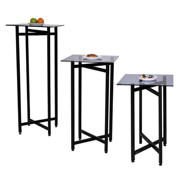 (3 pcs) Folding Side Table Set - Height: 700, 900 & 1200mm