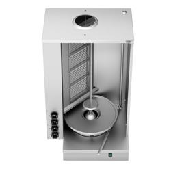 Gas shoarma/döner grill - 4 branders - max. 60 kg