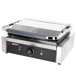 Grill de contact / Grill à hamburgers – 2,8 kW – plaques supérieure et inférieure rainurées – surface de cuisson : 340 × 230 mm