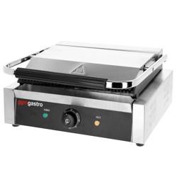 Commercial Contact Grill / Panini Press - Ridged Top & Bottom - 2.8 kW - Cast‑iron plates