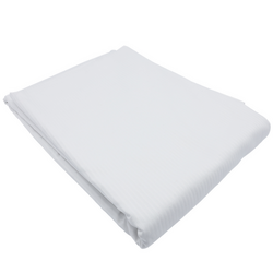 (10 stuks) Damast dekbedovertrek Linz - 140 x 210 cm - Wit	 