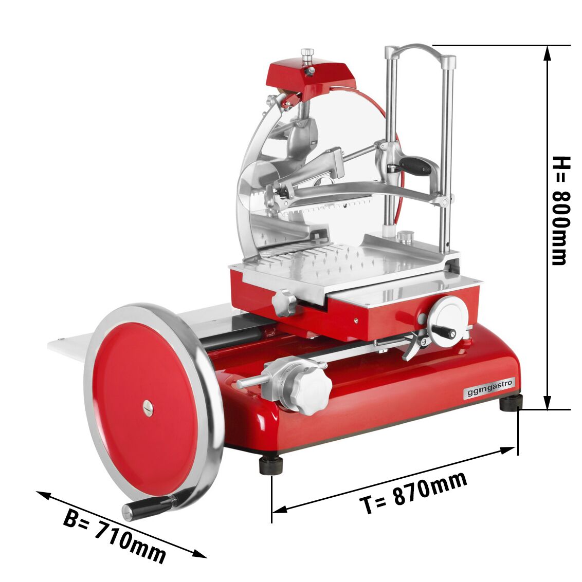 Trancheuse à volant rustique – Lame : Ø 370 mm – Rouge