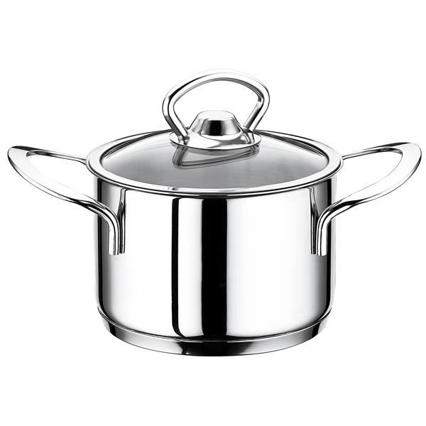 كسرولة - Serie Istanbul - ستانلس ستيل - 1.5 L - Ø 160 mm - الارتفاع: 80 mm - 175x248x80mm - يشمل غطاء - مع مقابض مقاومة للحرارة، توزيع حرارة متساوٍ - متوافق مع الحث