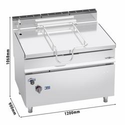 Commercial gas tilting bratt pan - 120 litres - 30 kW