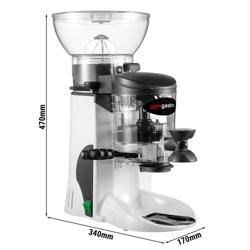 Kaffeemühle - 1kg - 77dB - Mit Dosierer - Weiß