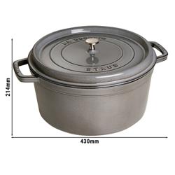 STAUB | LA COCOTTE - Kookpot - Ø 340mm - Gietijzer - Grafietgrijs