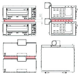 Frame for pizza oven GEP6T
