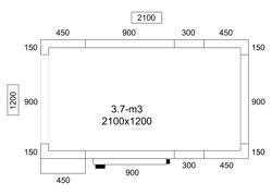 Panel Tip Soğuk Oda 0/+8 °C - 2100x1200mm - 3,70m³