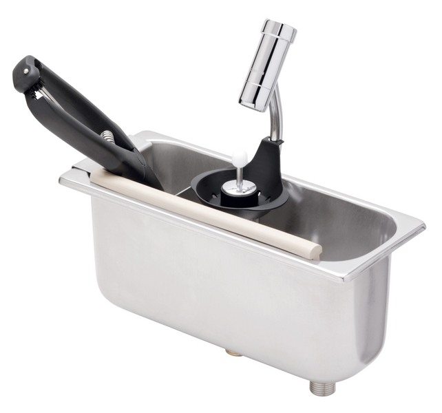 Rince-cuillère à glace avec douchette & Régulateur de jet d'eau intégré 