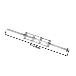 Lame en acier inox avec brochette pour mini-rotissoire pour poulets - 480x524x56mm - Acier inox - compatible avec MHGEM & MHGGM