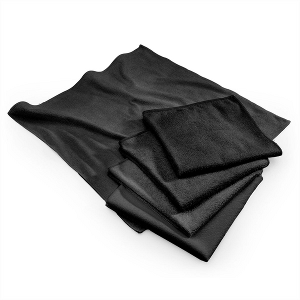 (10 piezas) Paño de microfibra negro - 40 x 40 cm