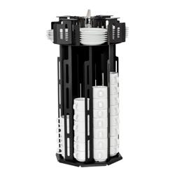 Kop & schotel dispenser - Roterend - Zwart