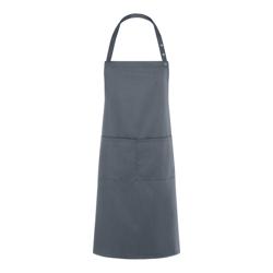 (6 pieces) KARLOWSKY | Bib Apron Tenerife – Anthracite - 75 x 95 cm - Adjustable Neck - 2 Pockets