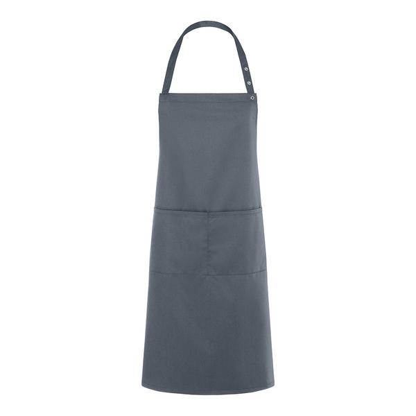 (6 pieces) KARLOWSKY | Bib Apron Tenerife – Anthracite - 75 x 95 cm - Adjustable Neck - 2 Pockets