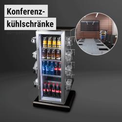 Frigorifero sottobanco per conferenze - 565mm - 75l - termostato digitale - con 1 porta in vetro & illuminazione LED