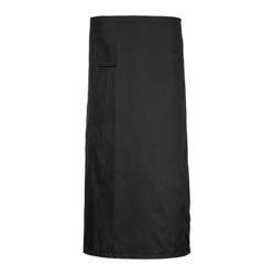 (5 pieces) Waist Apron – Black - 76 cm Length - With Pocket - Polycotton Twill