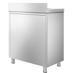 Tavolo da lavoro per bar - acciaio inox - 800x600 mm - con 4 ripiani