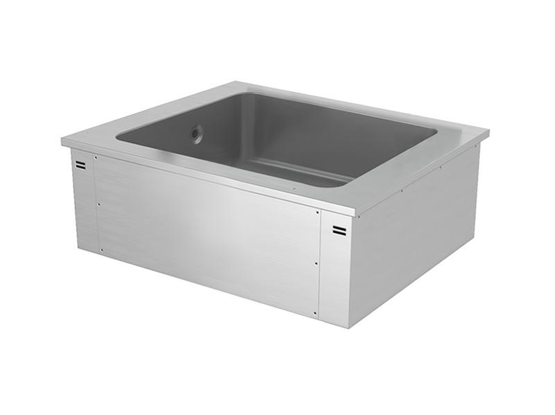 Inbouw ijsbak - 800mm - 2x GN 1/1 - 90L - crushed ice