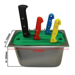 Commercial knife sterilising sink - GN 1/4 - Incl. knife holder