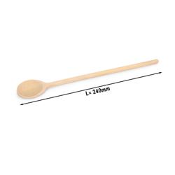 Tahta Kaşık - Uzunluk: 240mm - Ahşap - oval