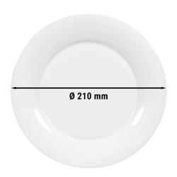 (6 stuks) SELTMANN WEIDEN | Bord - plat - Ø 210mm - Wit/Uni