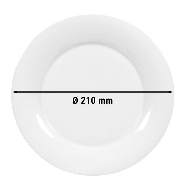 (6 adet) SELTMANN WEIDEN | Tabak - düz - Ø 210 mm - Beyaz/Sade