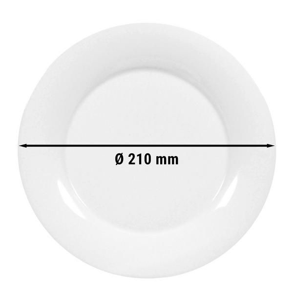 (6 stuks) SELTMANN WEIDEN | Bord - plat - Ø 210mm - Wit/Uni