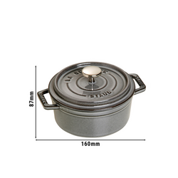 STAUB | LA COCOTTE - Коктейл - Ø 120 мм - Чугун - Графитно сив