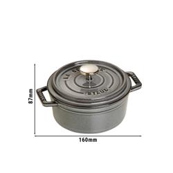 STAUB | LA COCOTTE - Kookpot - Ø 120mm - Gietijzer - Grafietgrijs