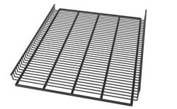 Wire shelf - Plastic-coated - 398x528x20mm - Black - incl. 4 clamps - for GKS908N-B