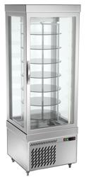 Commercial island display freezer - 430L - 670mm - Triple glazing - round - with 7 rotating shelves - Silver