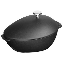 STAUB | Oval Cast Iron Casserole with Lid & Insert – 250 mm - Black - Induction, Grill & Oven