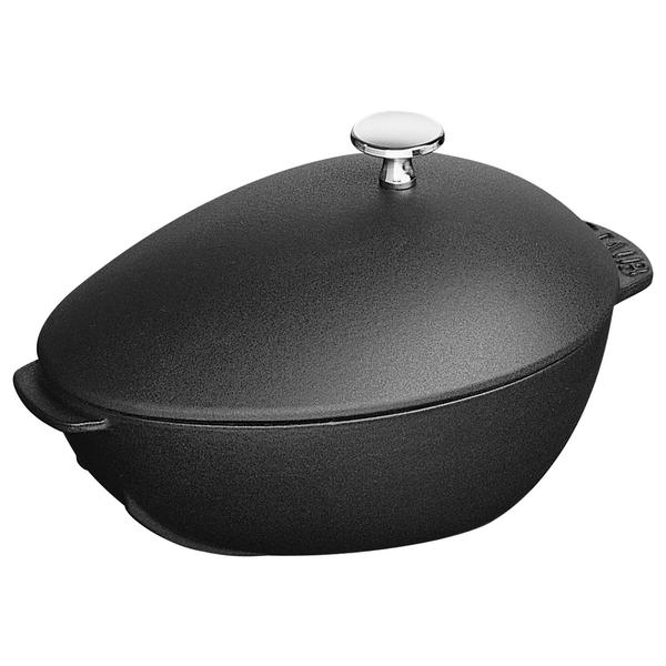 STAUB | Oval Cast Iron Casserole with Lid & Insert – 250 mm - Black - Induction, Grill & Oven