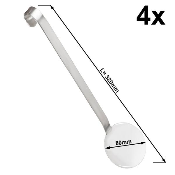(4 قطع) ملعقة تقديم أرز - Ø 80 mm - ستانلس ستيل