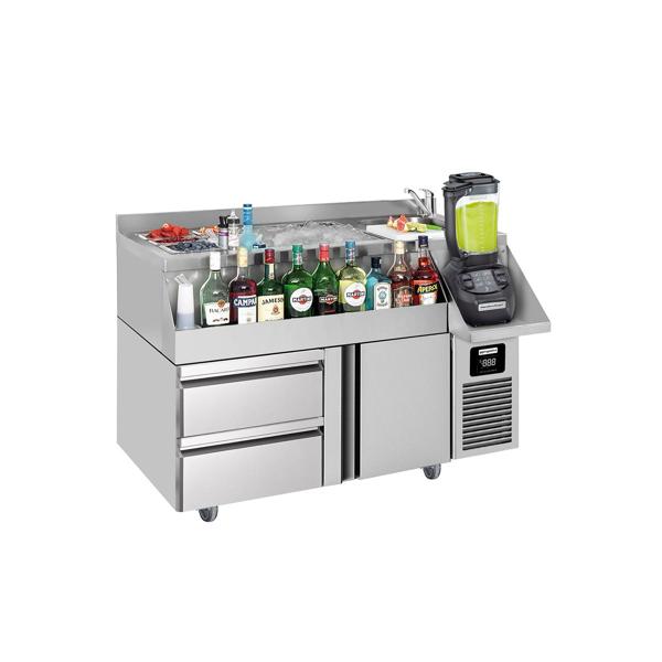 Bar Tipi- & Meşrubat Buzdolabı - 1200x600mm - 150 Litre -1 Kapılı,  1 Çekmeceli 1/2 & Raflı