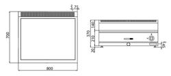 Elektrische bain-marie - 2,4 kW - 2x GN 1/1 of 4x GN 1/2 - met aftapkraan - incl. onderbouw met 2 deur(en)