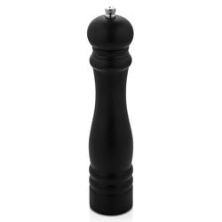 (2 szt.) Zestaw młynków do soli i pieprzu - drewno - Wysokość: 250mm - Czarny