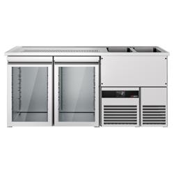 Barkoelkast PREMIUM - 1950x700mm - 2 glazen deuren