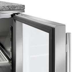 Saladette PREMIUM - 1368mm - 3 glazen deuren - met glazen opzetstuk voor 8x GN 1/6