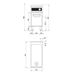 Elektrische Multifunctionele braadpan - 4,8kW - 11,5L - 400x900x920mm - Bflex Digital