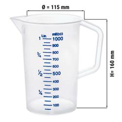 Copo medidor - 1 litro - com escala de 100 ml